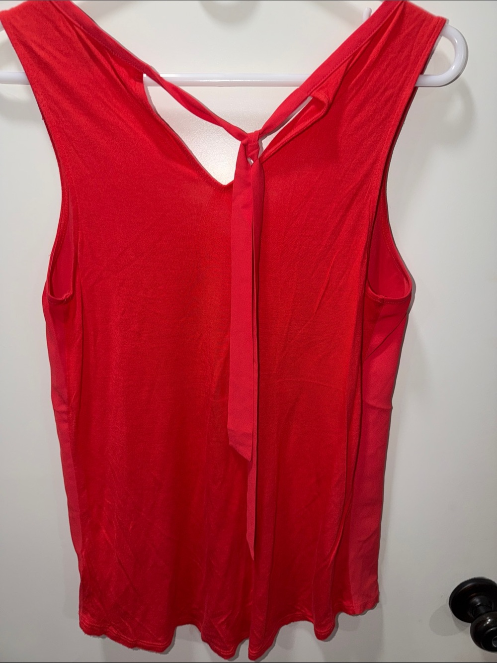 Express Bright Red Ruffle Front Camisole - Picture 9 of 9